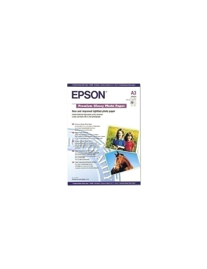 Papel Epson Glossy Photo A3 255 G 20 H