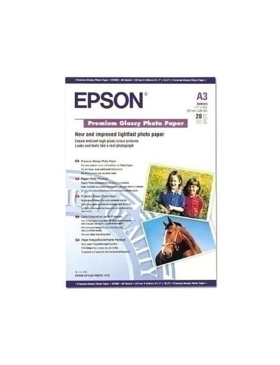 Papel Epson Glossy Photo A3 255 G 20 H