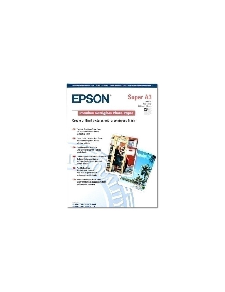 Papel Epson Glossy Photo A3+ 250G 20 H