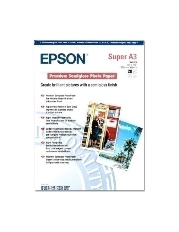 Papel Epson Glossy Photo A3+ 250G 20 H