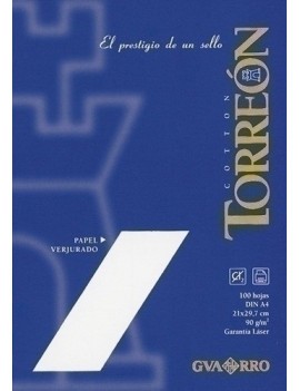 Papel Verjur.A4 Torreon 90G 100H Blanco