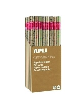 Papel Regalo Rl.Apli 0,7X2 Kraft Fun(55)