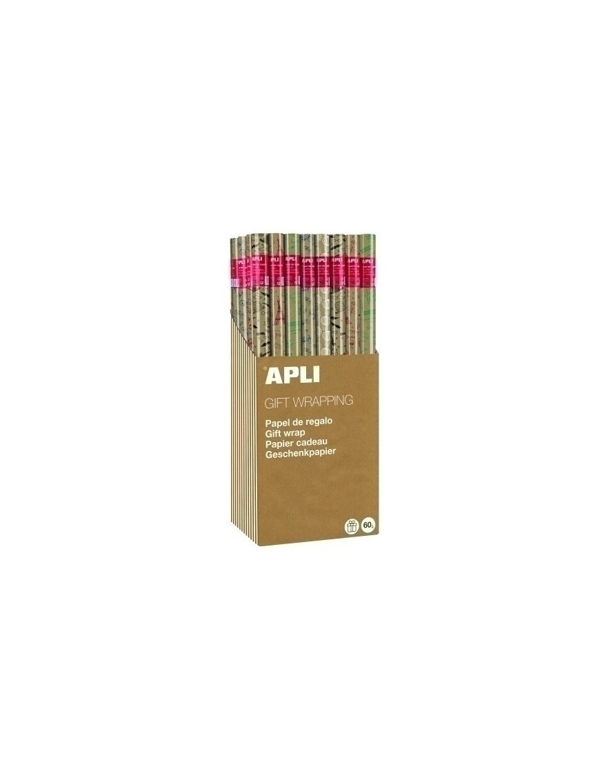 Papel Regalo Rl.Apli 0,7X2 Kraft Fun(55)