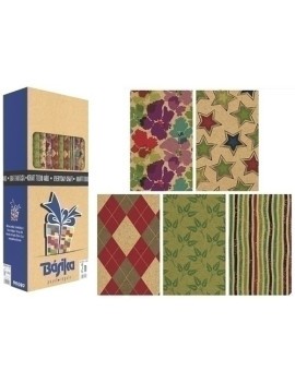 Papel Regalo Rl.Bk.0,7X2 Kraft T.Año(50)