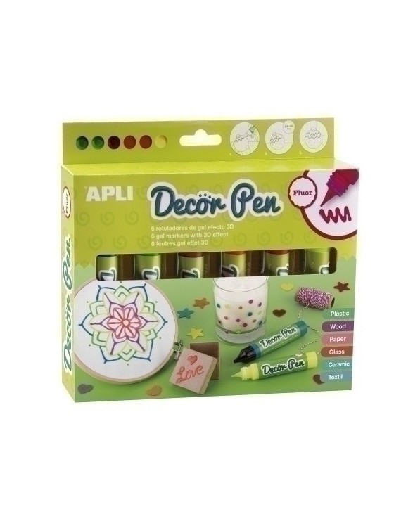 Pintura 3D Apli Decor Pen Estuche De 6