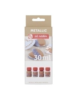 Pintura Acril.Talens 30 Ml Metalico S/4