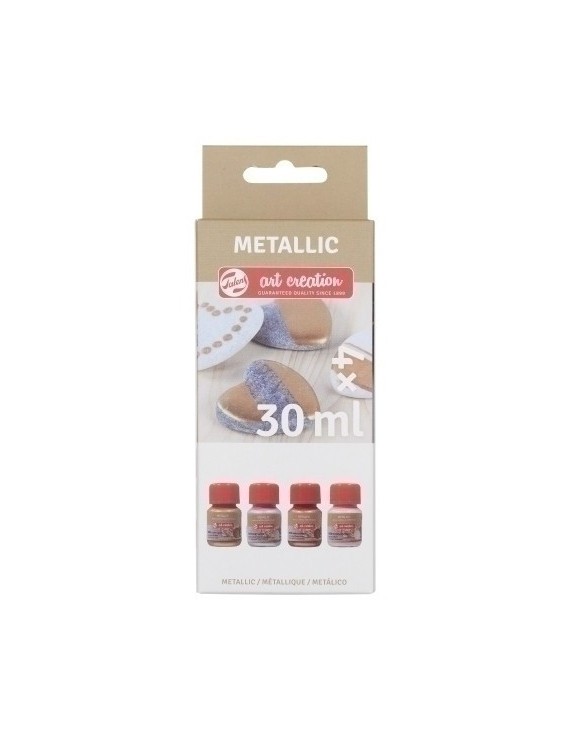 Pintura Acril.Talens 30 Ml Metalico S/4