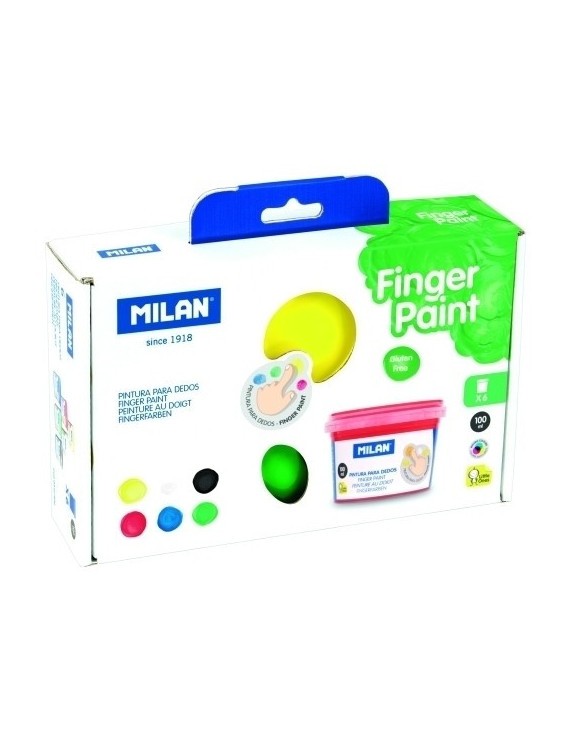 Pintura Dedos Milan 40 Ml Surtido C/6