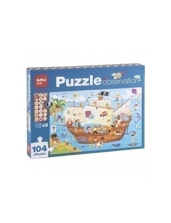 Puzzle Educativo Apli Observ. Barco P.