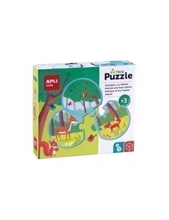 Puzzle Educativo Apli Trio Animales