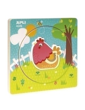 Puzzle Educativo Apli Capas Gallina