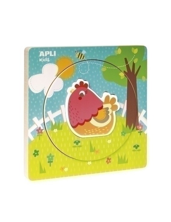 Puzzle Educativo Apli Capas Gallina