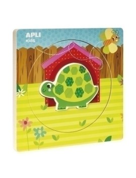 Puzzle Educativo Apli Capas Tortuga