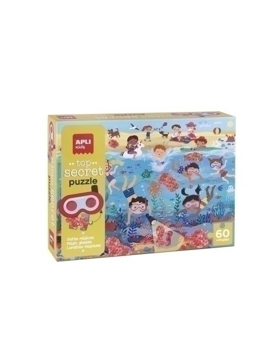 Puzzle Educativo Apli Secreto Playa