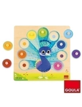 Puzzle Goula Pavo Real 9 Piezas