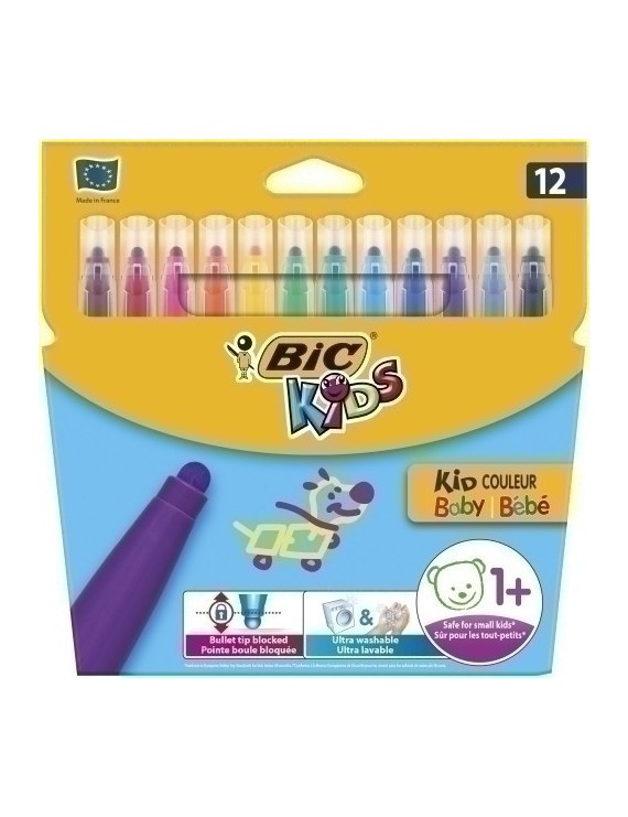 Rotul.Bic Kid Couleur Baby Caja 12