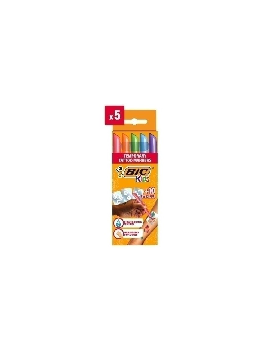 Rotul.Bic Kids Temp.Tatto Caja 5