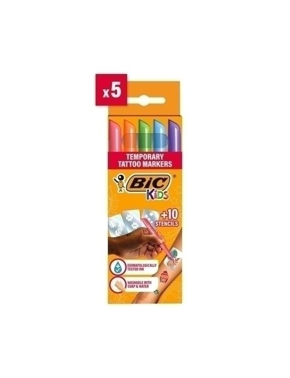 Rotul.Bic Kids Temp.Tatto Caja 5