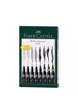 Rotul.Faber Pitt Negro Estuche De 8