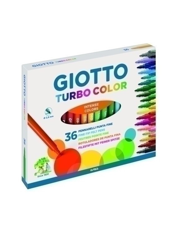 Rotul.Giotto Escolar Fibra Color Caja 36