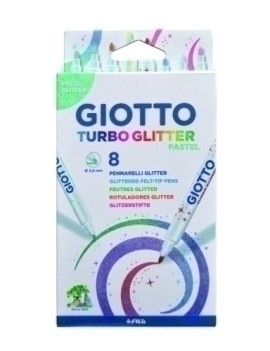 Rotul.Giotto Turbo Glitter Pastel C/8