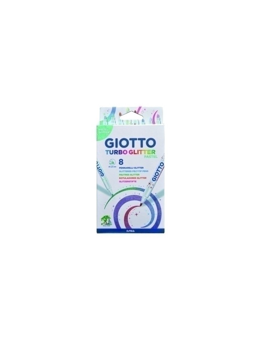 Rotul.Giotto Turbo Glitter Pastel C/8