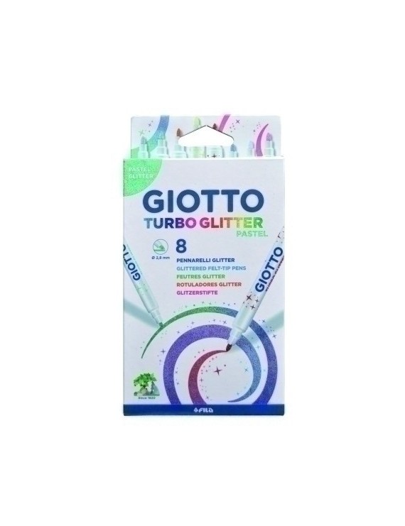 Rotul.Giotto Turbo Glitter Pastel C/8