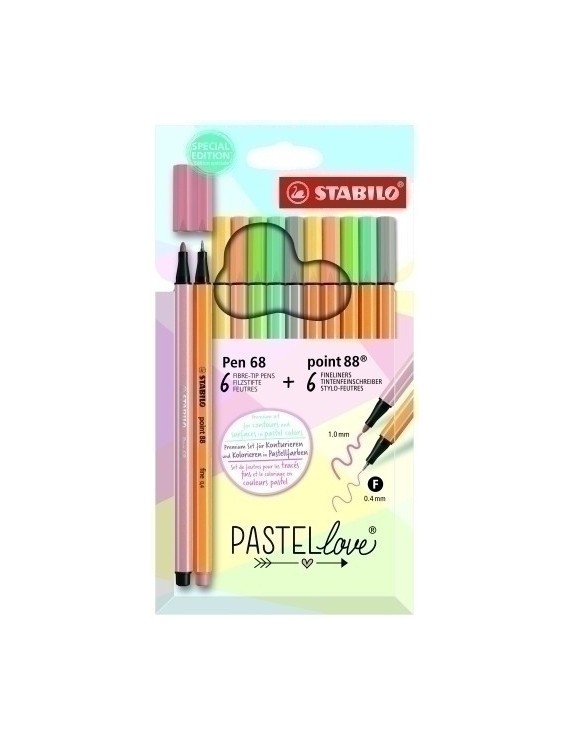 Rotul.Stabilo Pen 68&Point 88 Pastel E12