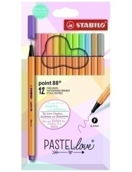 Rotul.Stabilo Point 88 Pastel Love E.12