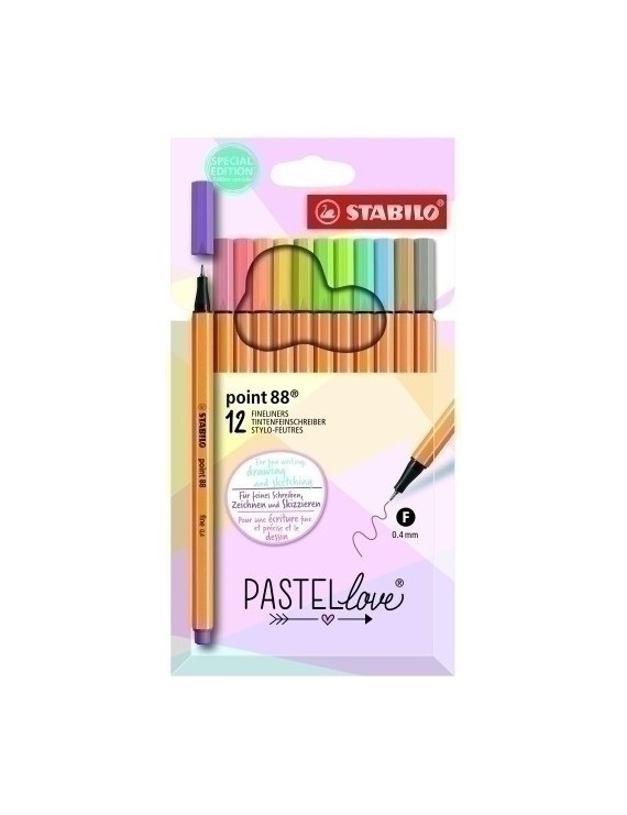 Rotul.Stabilo Point 88 Pastel Love E.12