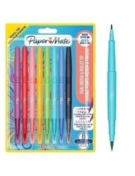 Rotul.Papermate Doble Punta P. Blister 8