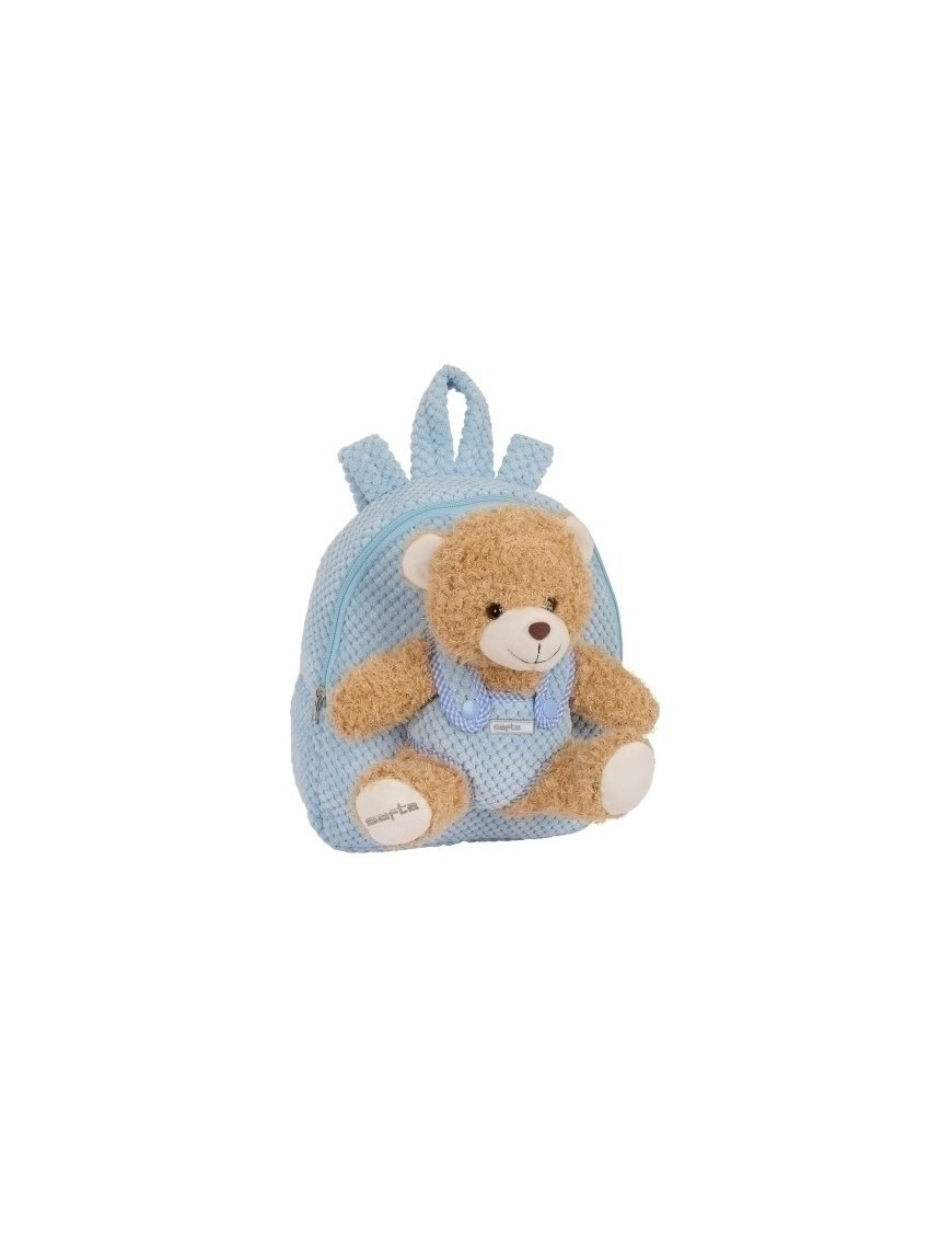 Safta-Safta Azul Pastel Mochila Preescol