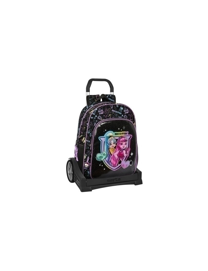 Safta-Monster High Mochila 180 C/Carro