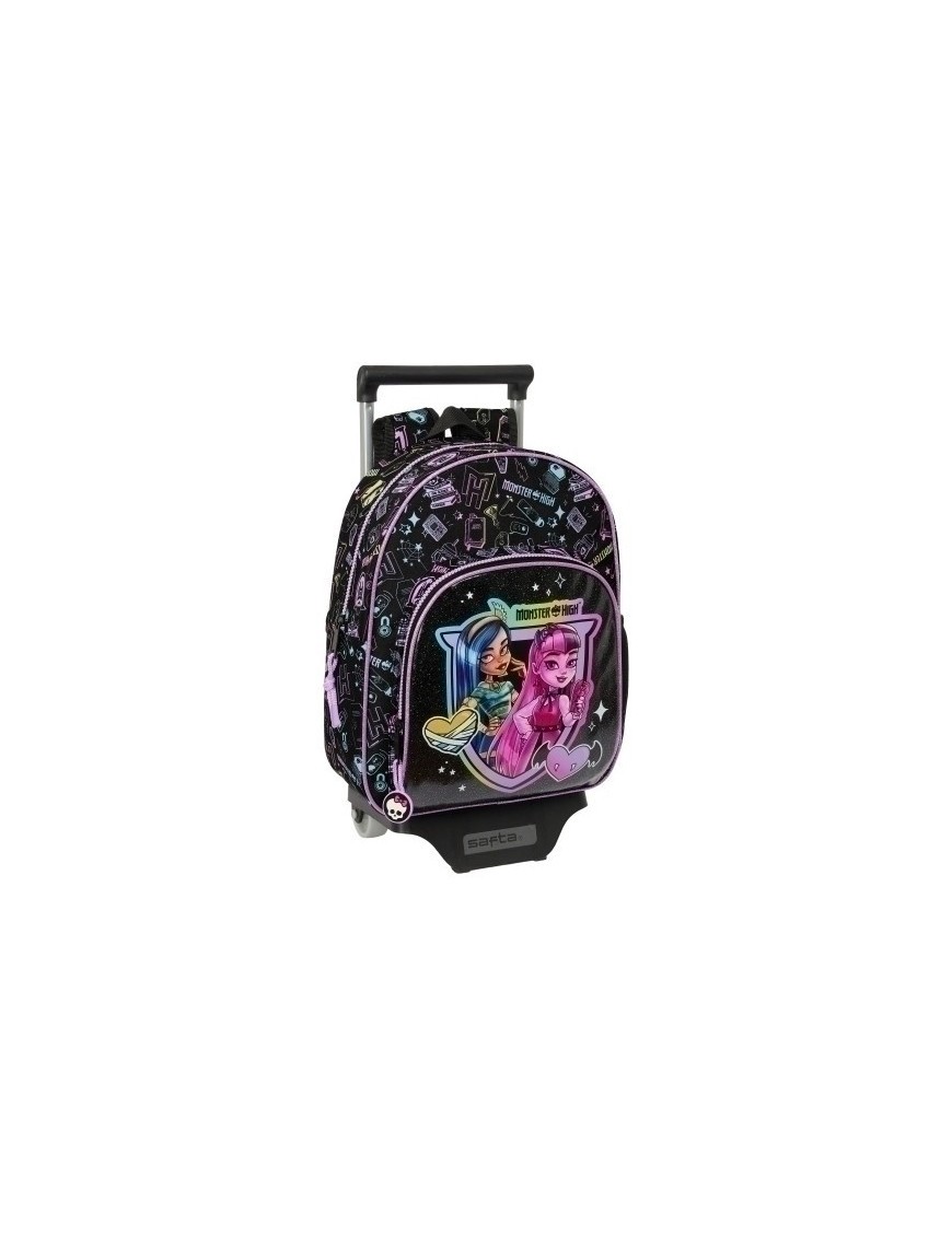 Safta-Monster High Mochila 609 C/Carro