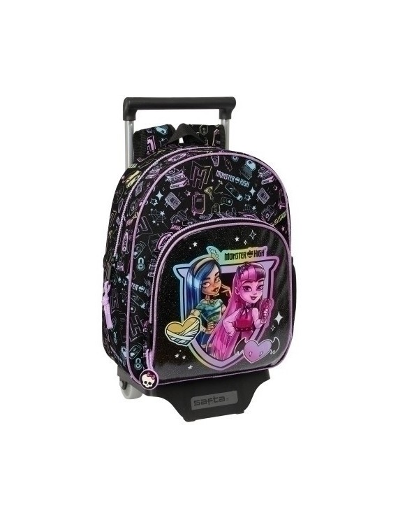 Safta-Monster High Mochila 609 C/Carro