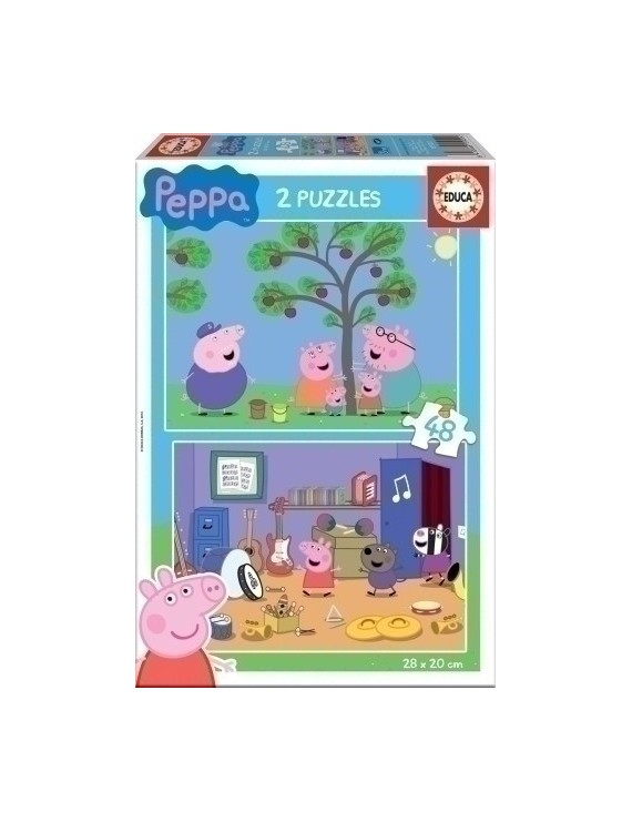 Safta-Peppa Pig 2 Puzzles De 48 Piezas