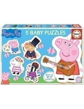 Safta-Peppa Pig 5 Baby Puzzles De 3/5 Pz