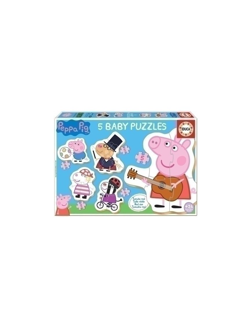 Safta-Peppa Pig 5 Baby Puzzles De 3/5 Pz