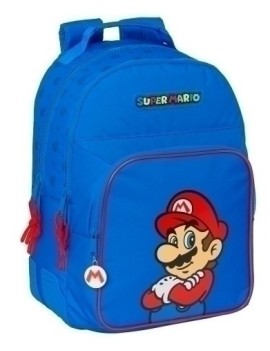 Safta-Super Mario Mochila Doble Adap/Car