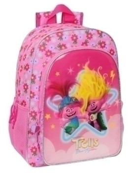 Safta-Trolls 3 Mochila 33Cm Adap/Carro