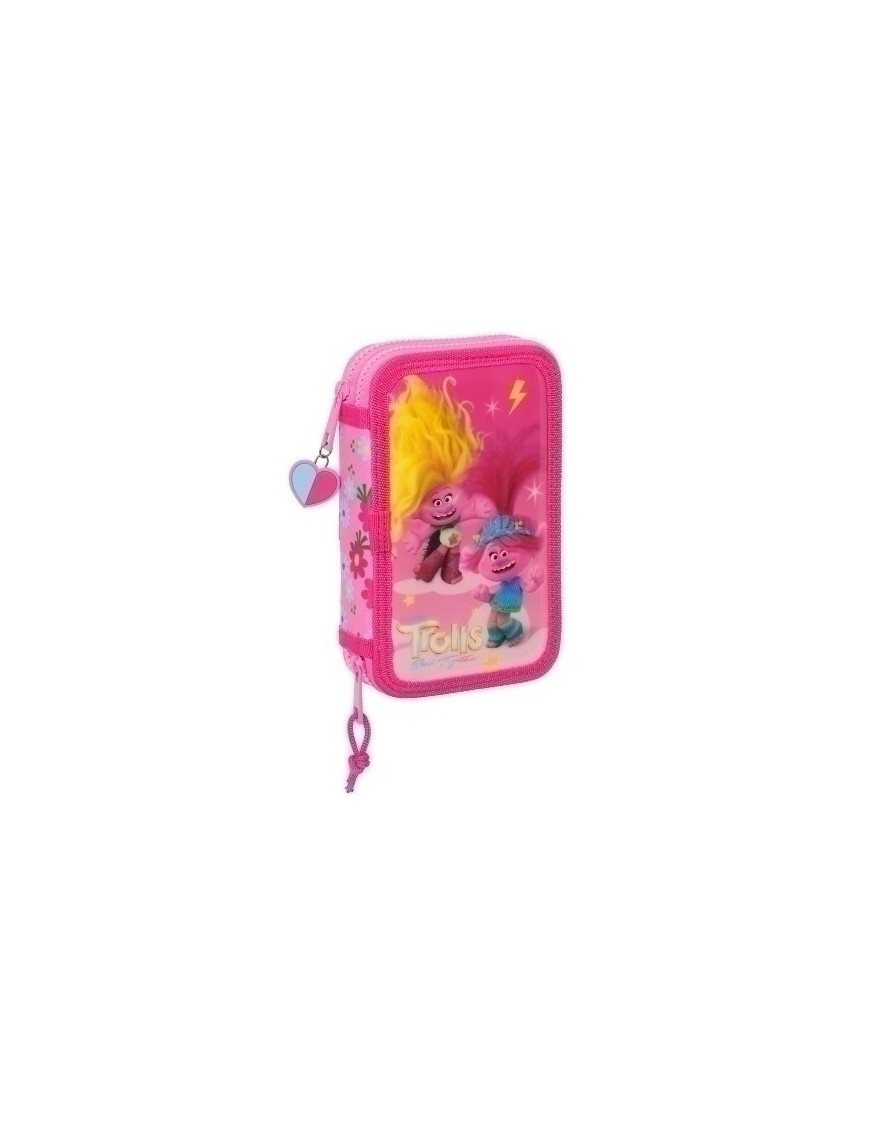 Safta-Trolls 3 Plumier Doble 28 Pzs