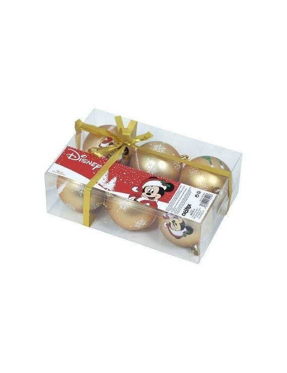 Safta-Mickey Mouse Bolas Navidad 8Cm P/6