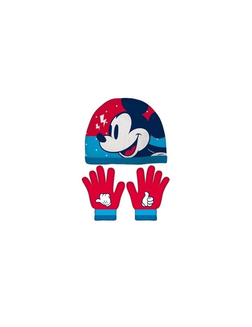 Safta-Mickey Mouse Set Gorro/Guantes