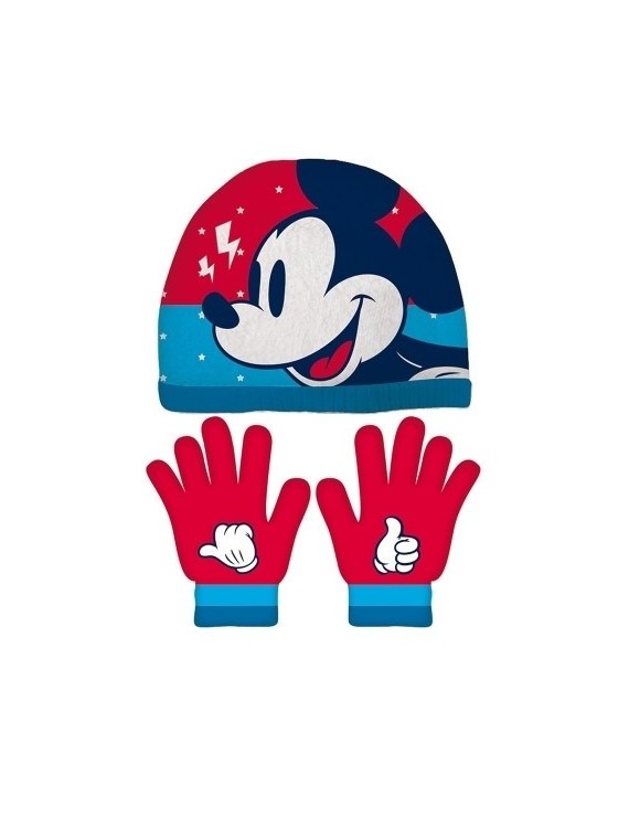 Safta-Mickey Mouse Set Gorro/Guantes