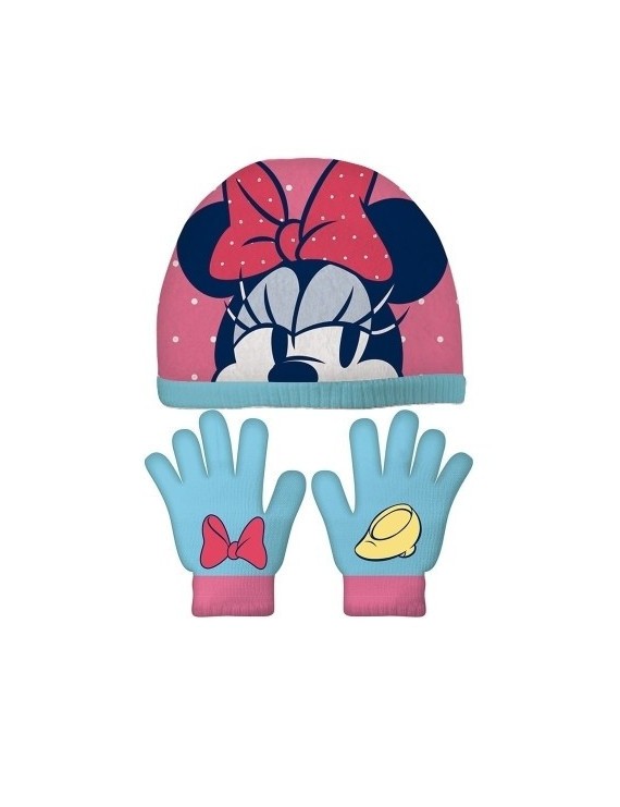 Safta-Minnie Mouse Set Gorro/Guantes