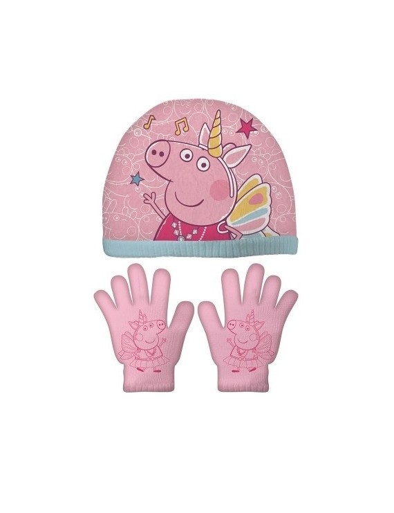 Safta-Peppa Pig Set Gorro/Guantes