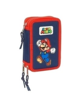 Safta-Super Mario Plumier Triple 36 Pz.