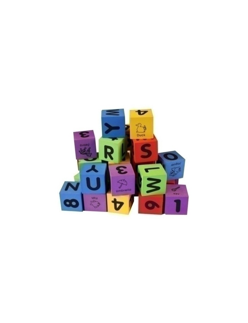 Set 30 Cubos Foam (Alfabeto Y Numeros)