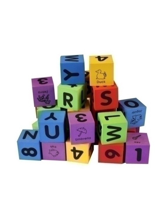 Set 30 Cubos Foam (Alfabeto Y Numeros)