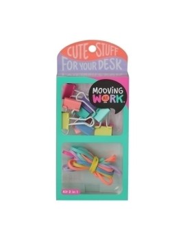 Set Papeleria Mooving Kit 2 En 1 Green